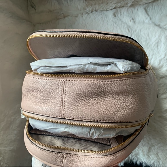 New NWT MICHAEL KORS RHEA ZIP PYRAMID STUD LMD BACKPACK TRAVEL SCHOOL Ballet - Picture 7 of 11